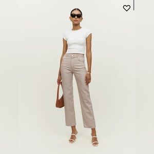 Reformation Cowboy Striped High Rise Straight Jeans (29) new with tags!